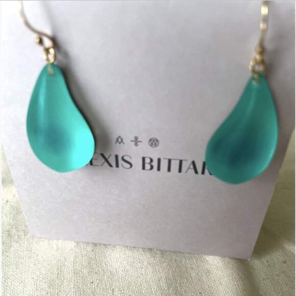 Alexis Bittar | Lucite Dewdrop Earrings (Mint Green) - Picture 8 of 9